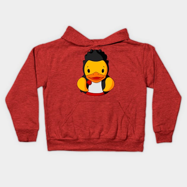 Rock Band Singer Rubber Duck Kids Hoodie by Alisha Ober Designs